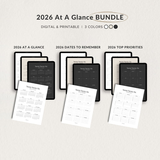 2026 At A Glance Digital Bundle