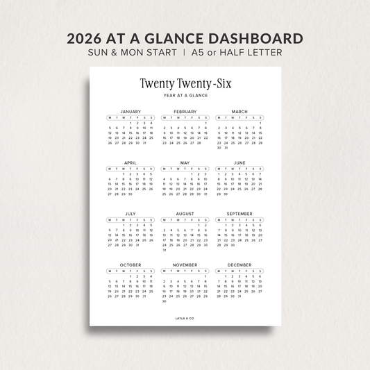 Dashboard - 2026 At A Glance