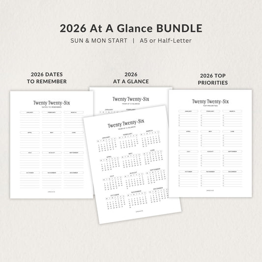 2026 At A Glance Bundle