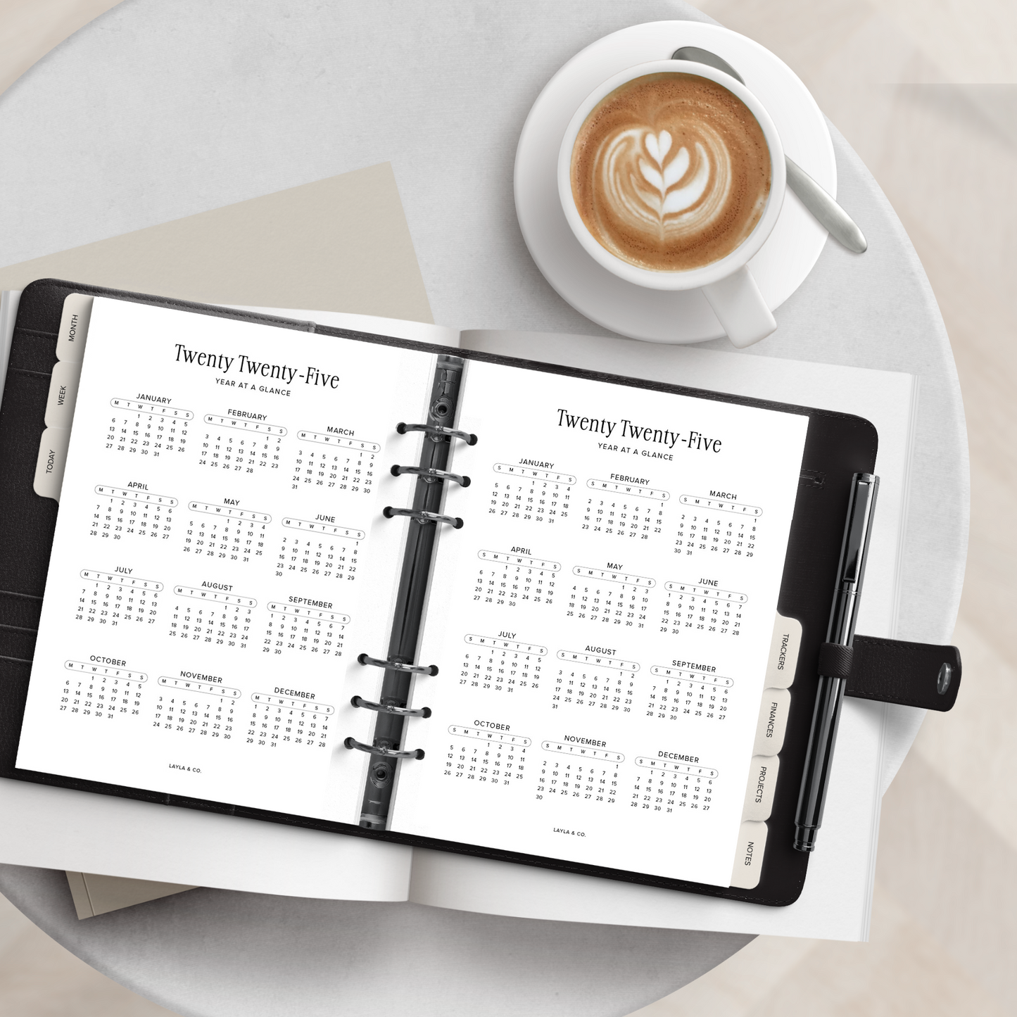 Dashboard Printable, 2025 At A Glance