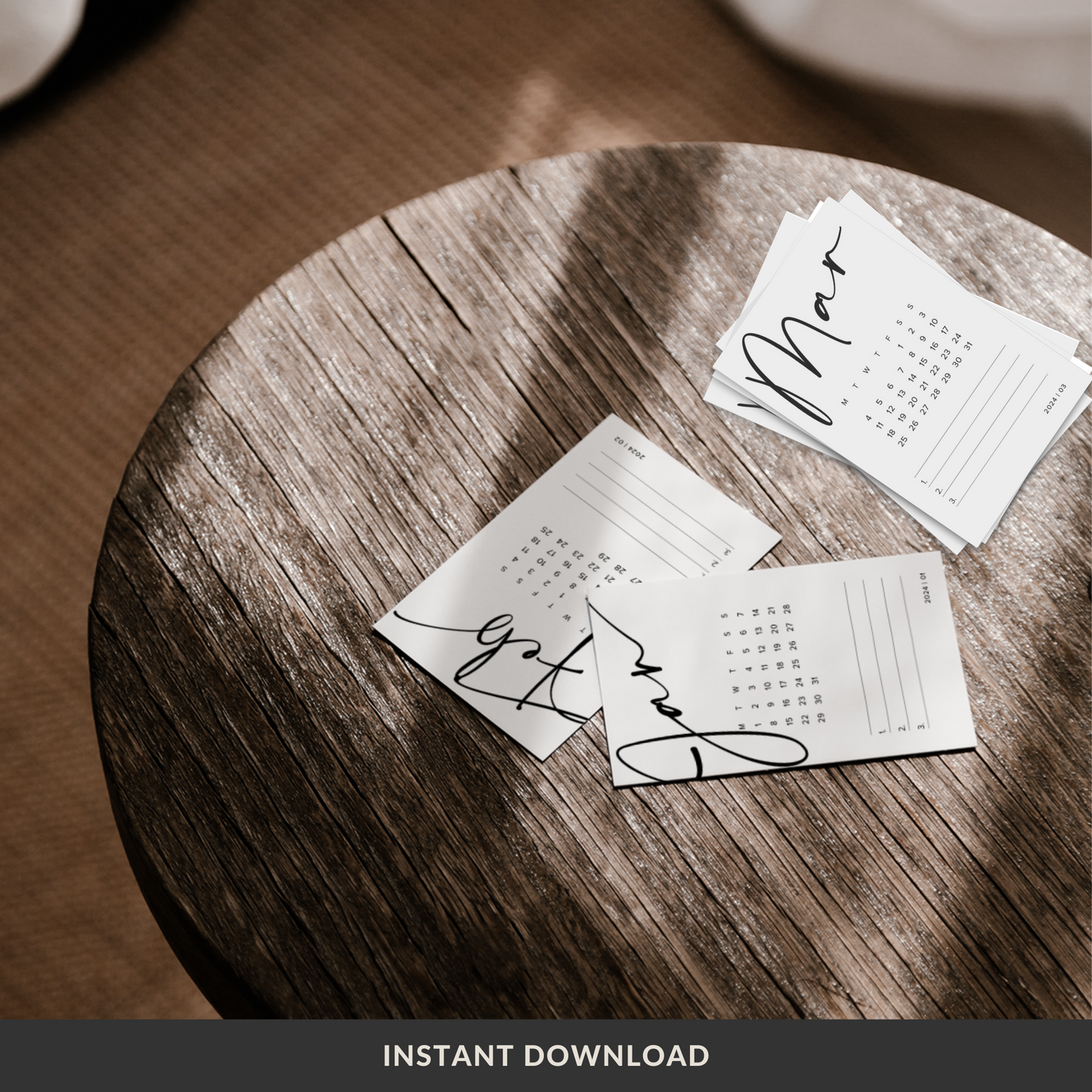 Planner Cards Printable, 2025 Monthly
