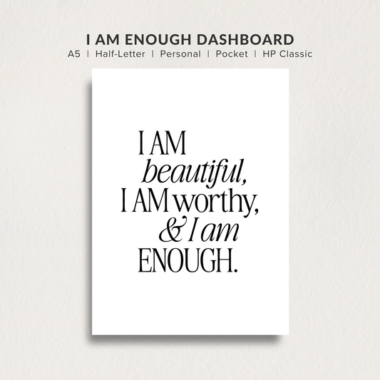 Dashboard - I Am Enough