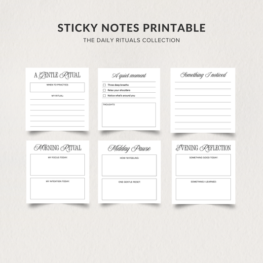 Sticky Notes - Daily Rituals