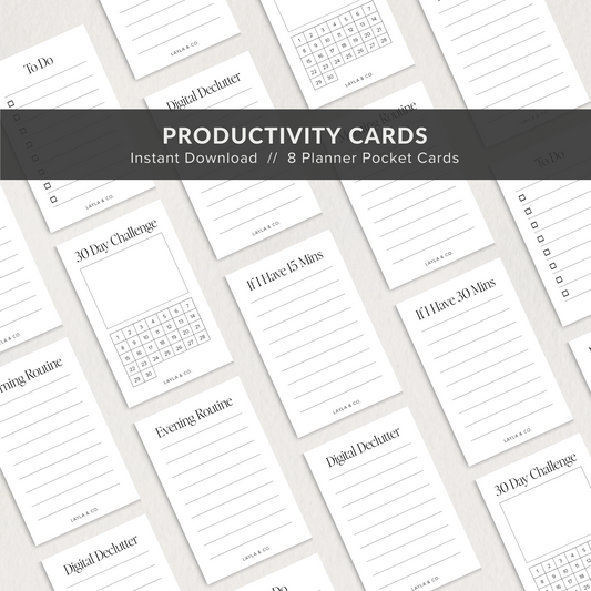 Planner Cards - Productivity