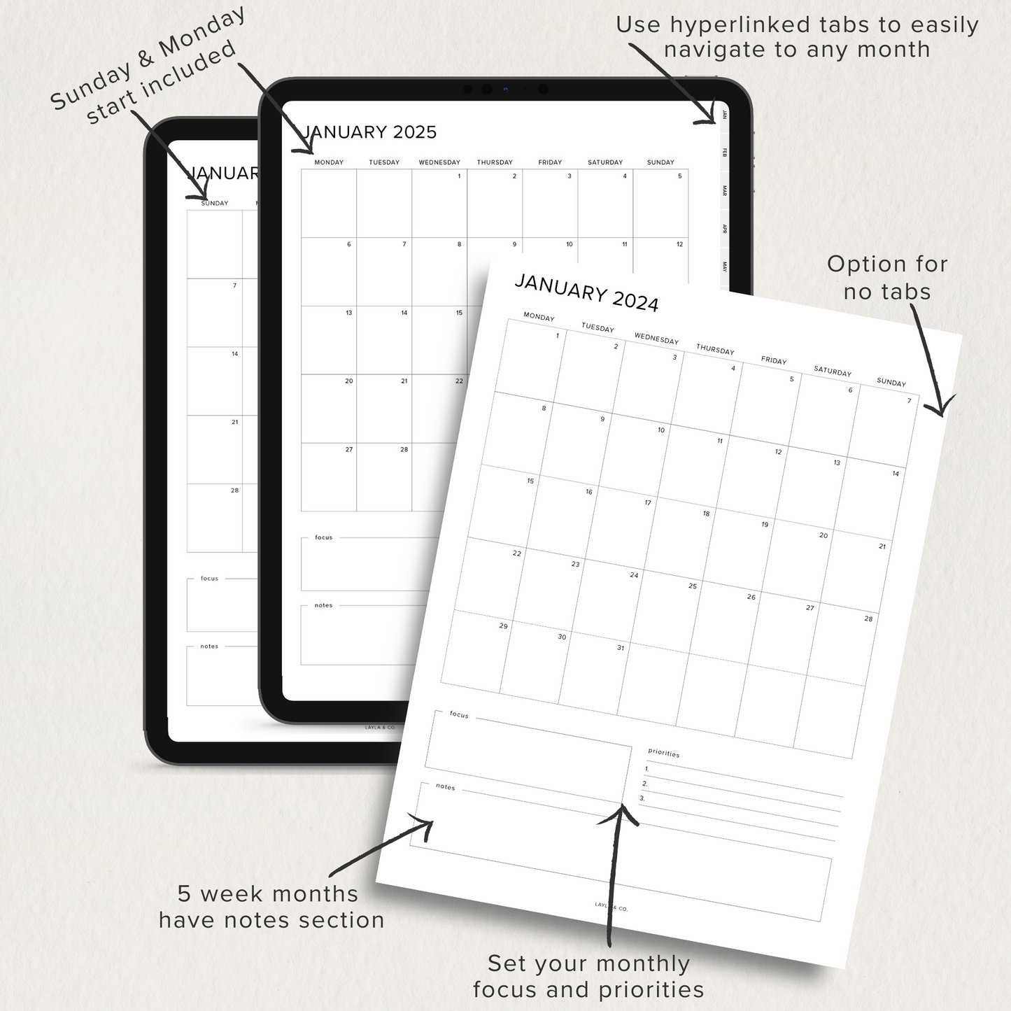 2025 Monthly Digital Planner