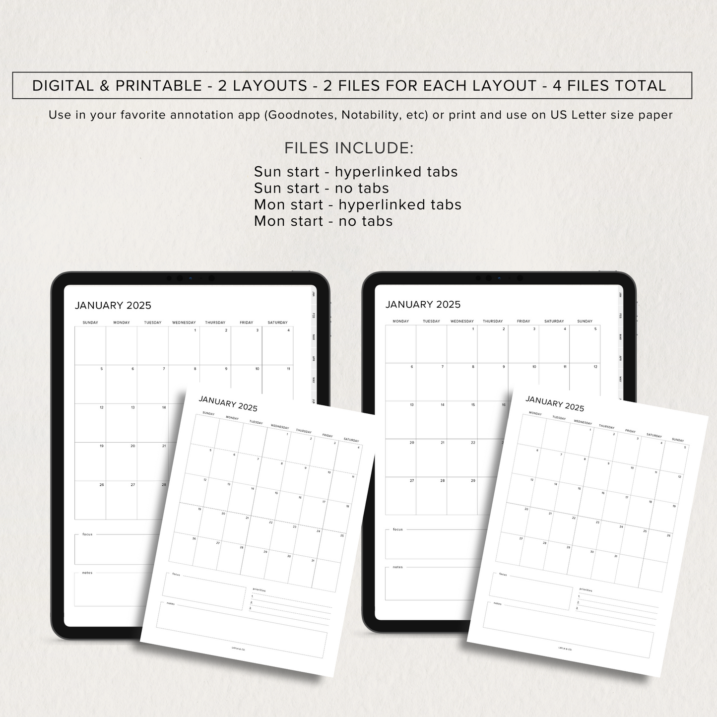 2025 Monthly Digital Planner