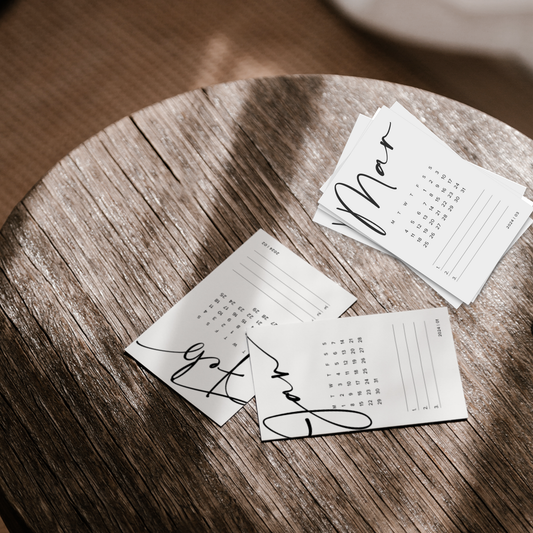 Planner Cards - 2026 Monthly Calendar