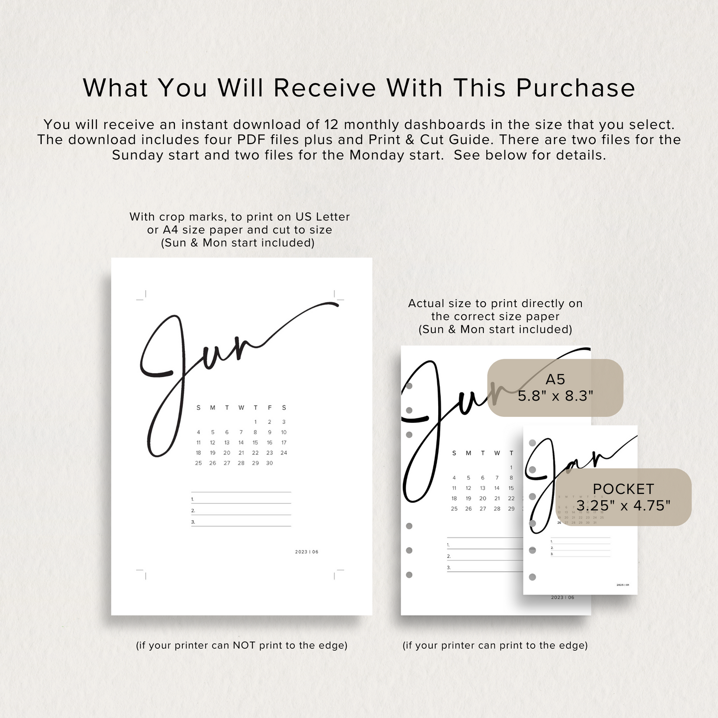 Dashboard Printable, 2025 Monthly Calendar Dashboard with Priorities