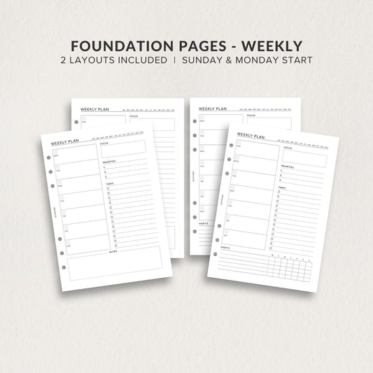 Foundation Pages - WEEKLY