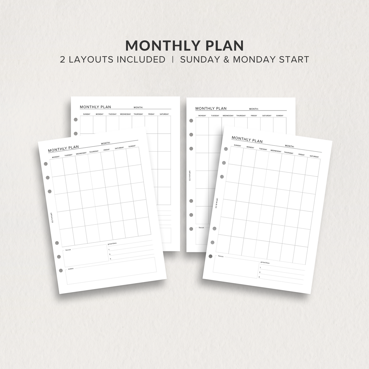 Monthly Plan