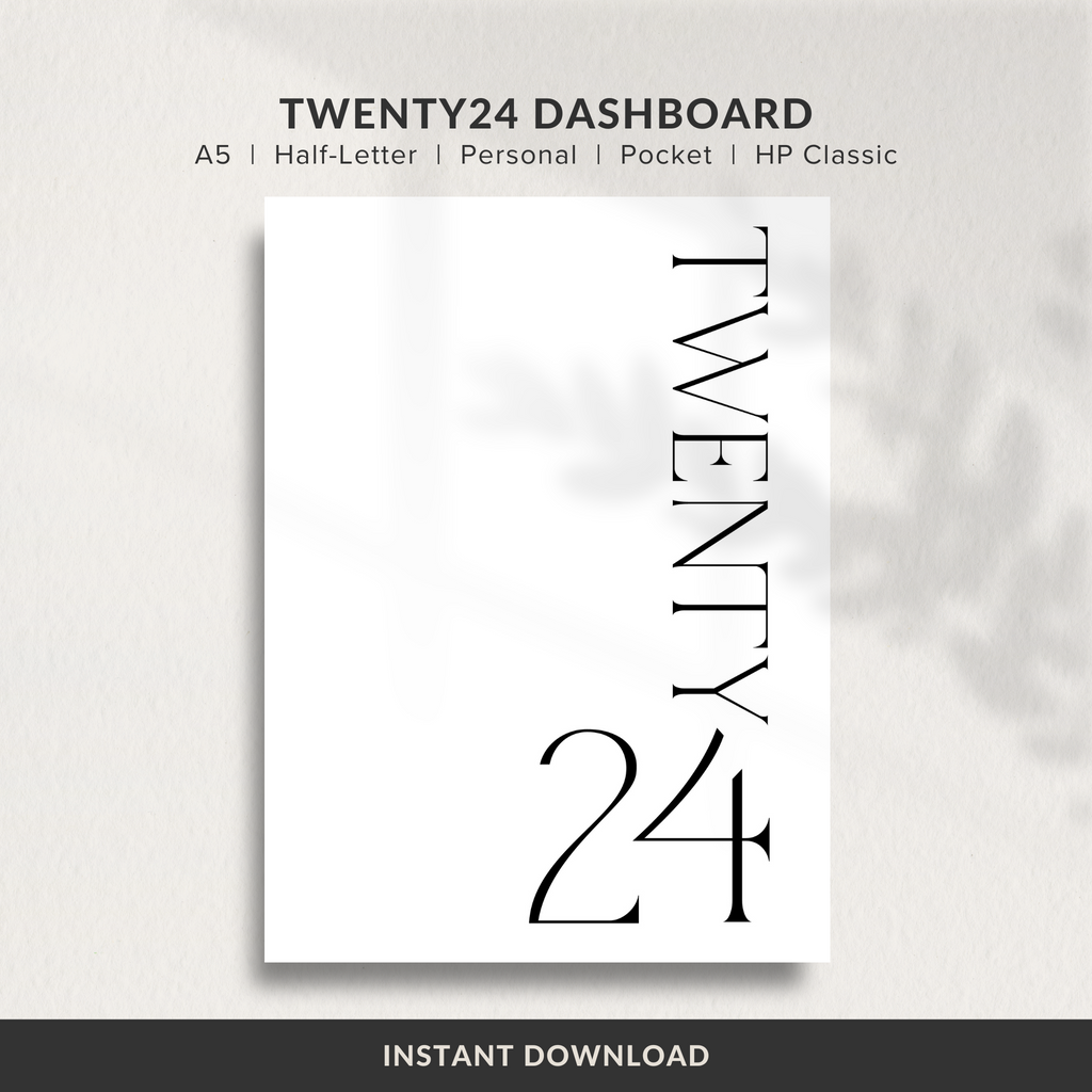 Dashboard Printable, Twenty24