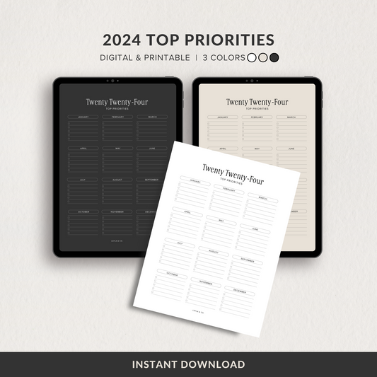 2024 Top Priorities Digital Planner