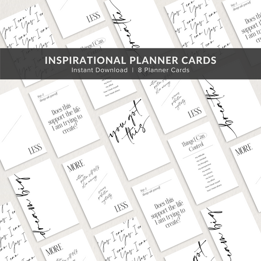 Planner Cards Printable, Inspiration