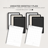 Minimalist Undated Monthly Digital Planner