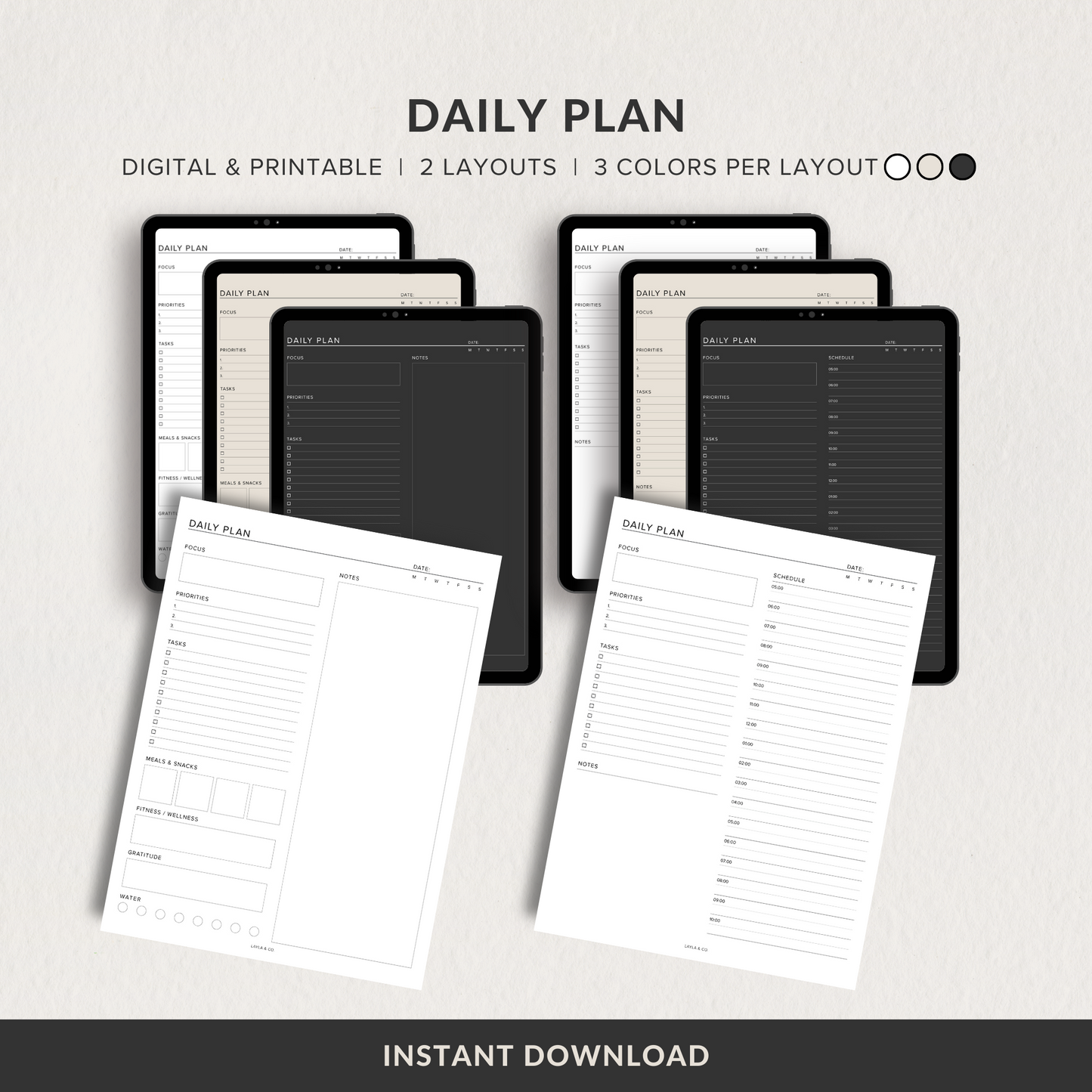 Minimalist Daily Digital Planner