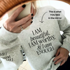 Mirrored Message Crewneck Sweatshirt, I Am Enough