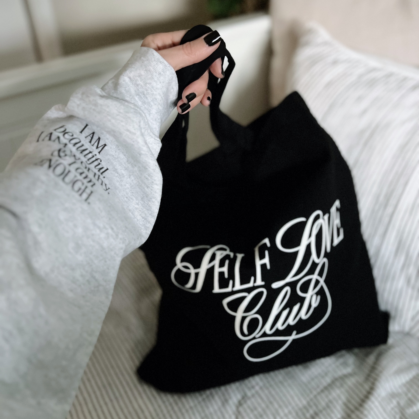 Self Love Club Cotton Canvas Tote Bag