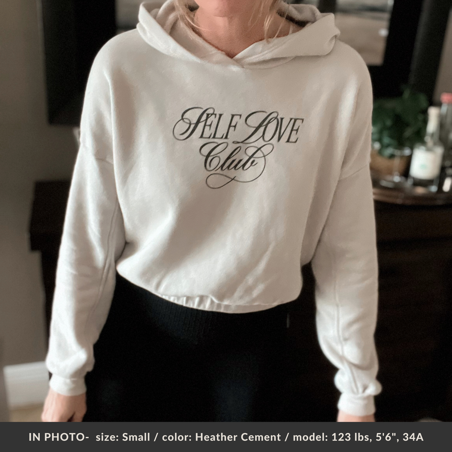 Women's Cinched Bottom Hoodie, Self Love Club