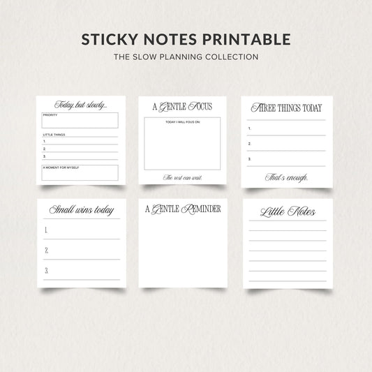 Sticky Notes - Slow Planning